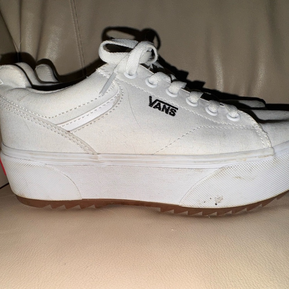 Vans White Platform Sneakers size 8 women’s